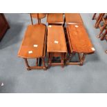 3 Oak drop leaf coffee tables