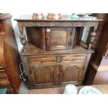 Oak court cupboard