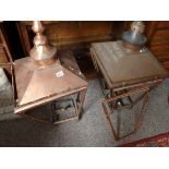 2 copper lamps