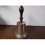 Antique brass hand bell