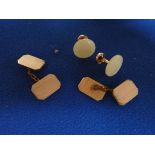 18k Gold cuff links 6g