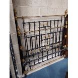 Brass and cast iron bed