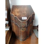 Pair of antique mahogany cutlery boxes