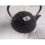 Victorian cast iron kettle