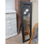 Faux leather cheval mirror