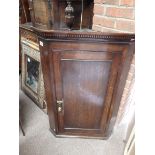 Georgian oak corner cupboard