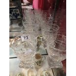6 Early cut glass goblets