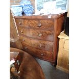 Victorian bow fronted chest