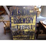 Albion Brewery Enamel sign