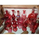 Collection of Ruby glass