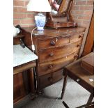 Victorian bow fronted chest