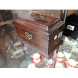 Georgian mahogany tea caddy