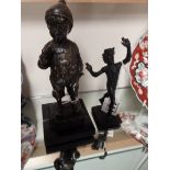 2 x Bronze figures