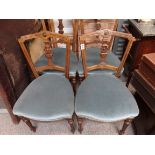 Set of 4 Victorian mahogany dining chairs