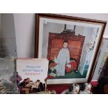Norman Rockwell print and book