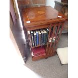 Yew wood revolving bookcase