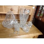 5 Cut glass items