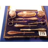 Silver sewing set