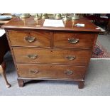 Antique mahogany 3ht chest