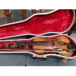 Violin in case