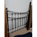 Brass and metal double bed
