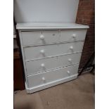 Antique pine painted chest