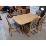 Repro. Dining table and 6 chairs