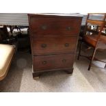 Small antique mahogany chest