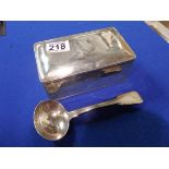 York Silver cigarette box 1801-04 Hampston Prince and Cattle and London spoon