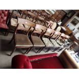 6 mahogany Victorian dining chairs