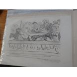 Pencil drawing attributed to Laura Knight