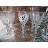 Set of 6 1890's glasses