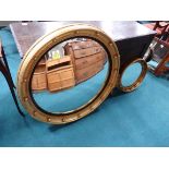 2 Gilt mirrors size 35" and 18"