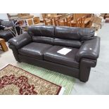 Leather bed settee