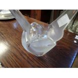 Lalique vase 23cm high in ex. condition