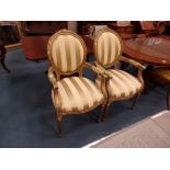 Pair of gilt armchairs