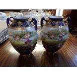 Pair of Noritake vases
