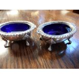 Pair of silver plated salts