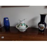 Blue Glass vase and German vase