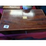 Antique mahogany writing box