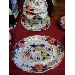 3 x Victorian dinner ware items