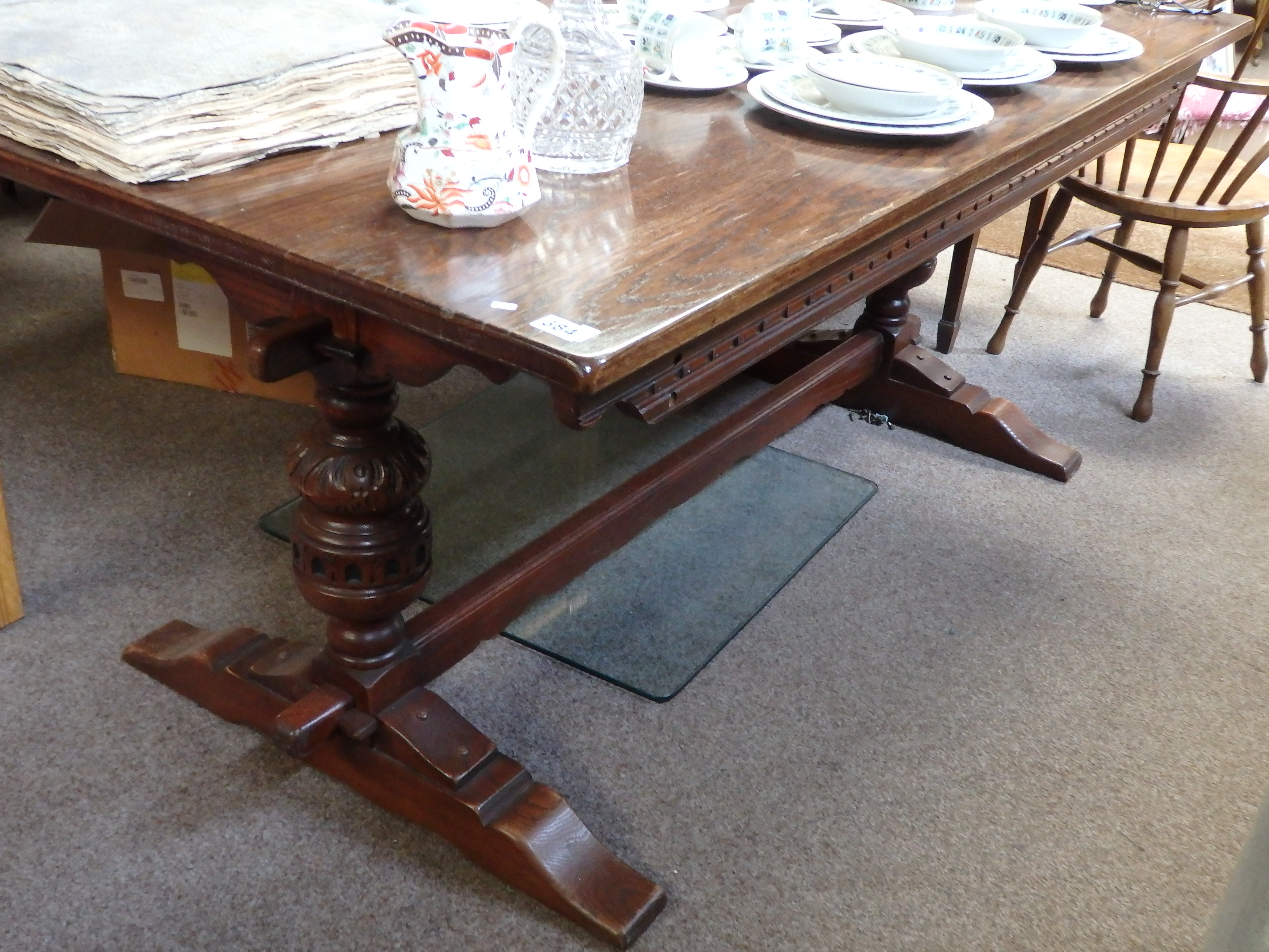 Oak repro. Refrectory dining table 6'x3'