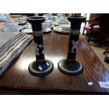Pair of Boxing Candlesticks