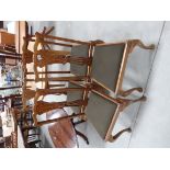 4 inlaid dining chairs