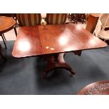 Regency style mahogany drop leaf table