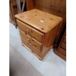 Pine bedside cabinet