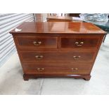 Antique mahogany with inlay chest