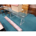 Modern glass dining table