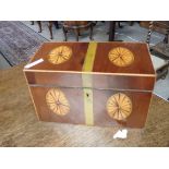 Shell inlaid tea box