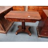 Regency rosewood games table